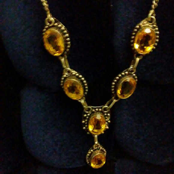LUXURY!/ YELLOW CITRINE/ NECKLACE SET๐๐ - Picture 5 of 8
